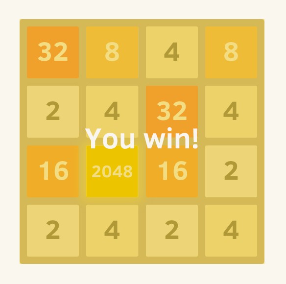 2048 Game Screenshot